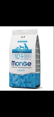מונג' 2.5 קילו בטעם סלמון לכלבים בוגרים מכל הגזעים עם עודף משקל ונטיה להשמנה .