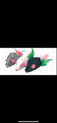 צעצוע עכבר עם נוצות