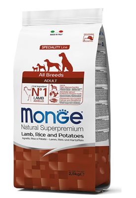 מונג' בטעם כבש אורז ותפוח אדמה 12 ק"ג