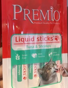 פרמיו חטיף רך רטוב לחתול עם טונה ושרימפס 4X14G