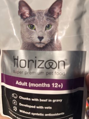 הורייזן פאוץ' מזון מלא עם בקר ברוטב 85 גרם