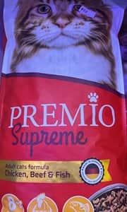 מזון פרמיו לחתולים בוגרים בטעם עוף ככבש ודג 3 ק"ג